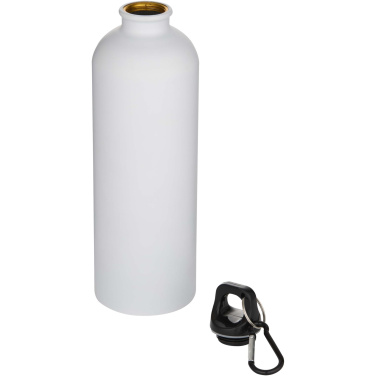 Logo trade business gift photo of: Oregon 750 ml matte RCS recycled single wall stainless steel water bottle with carabiner