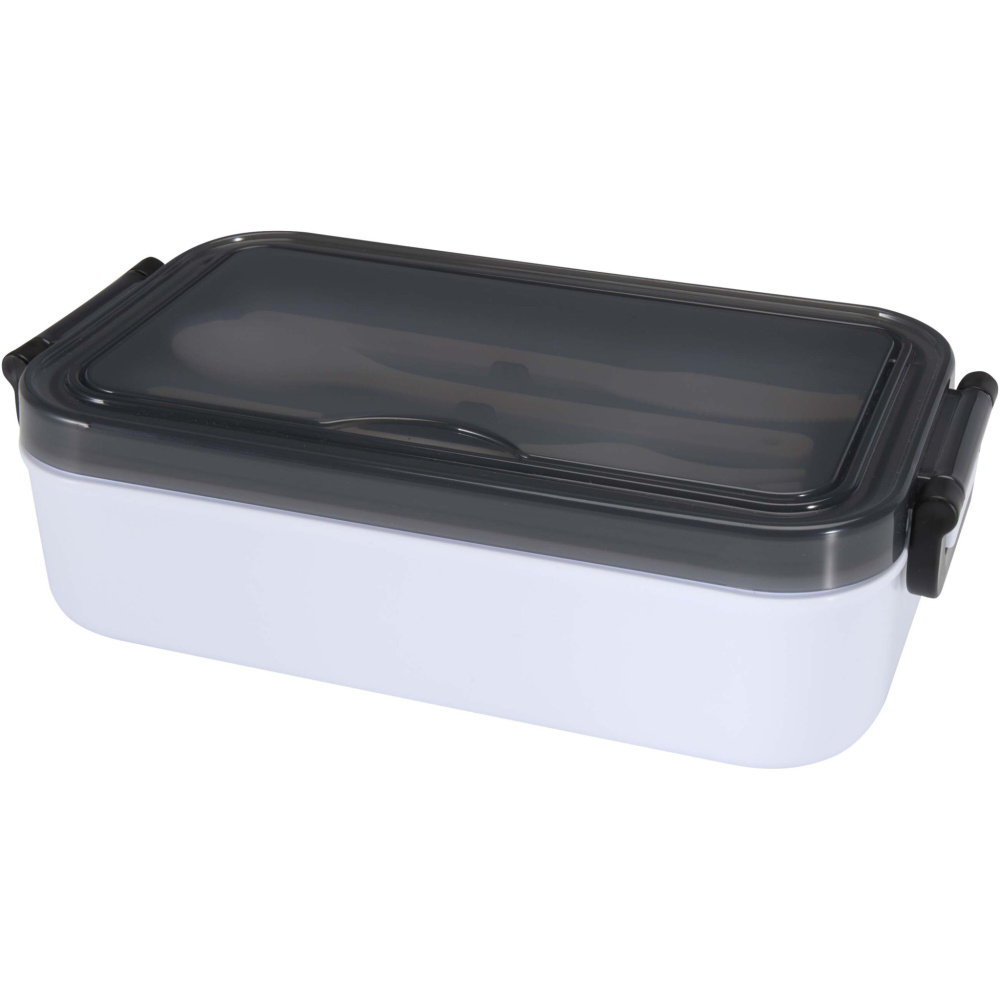 Logo trade promotional merchandise image of: Snappy lunch box and cutlery set