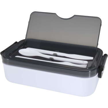 Logo trade corporate gifts image of: Snappy lunch box and cutlery set
