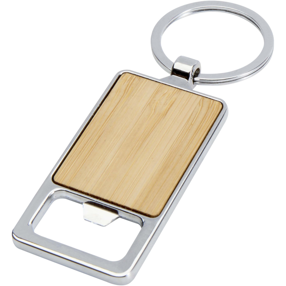 Logo trade promotional giveaways picture of: Snapper bamboo keychain with bottle opener