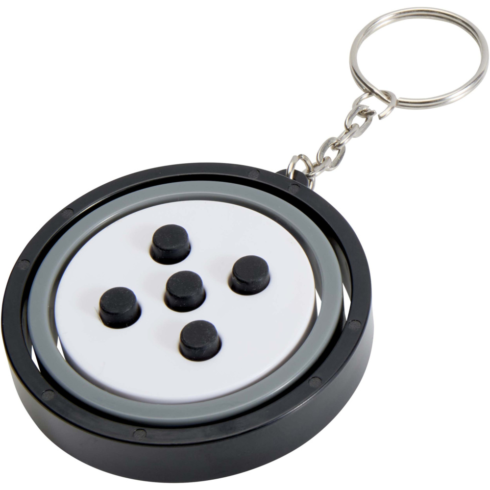 Logotrade promotional product image of: Spinx recycled plastic gyroscope fidget keychain