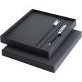 Legato Elegance A5 hard cover notebook and rollerball pen set, Primary black / White