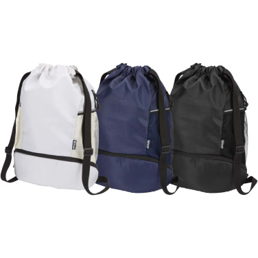 Logo trade promotional giveaway photo of: Nomad GRS recycled sports drawstring bag with bottom compartment 18L