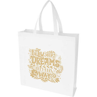 Logotrade promotional giveaway image of: EcoSeal GRS recycled nonwoven gusset tote bag 12L