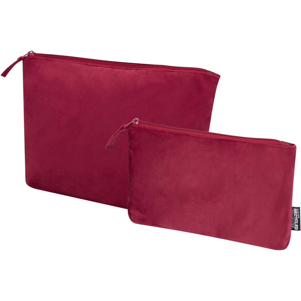 Logotrade promotional gift picture of: Swift GRS recycled velvet toiletry bag set