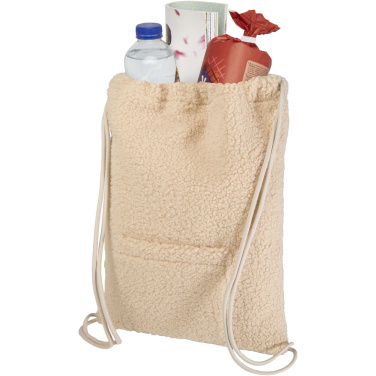 Logotrade business gift image of: Bear GRS recycled sherpa drawstring backpack 9L