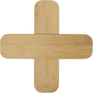 Logo trade promotional items picture of: Croc bamboo trivet - large