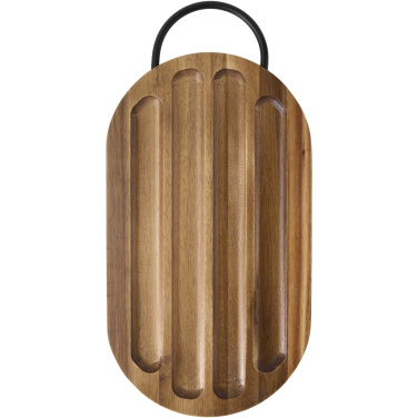 Logotrade promotional gift picture of: Prestige acacia wood chopping board with bread knife