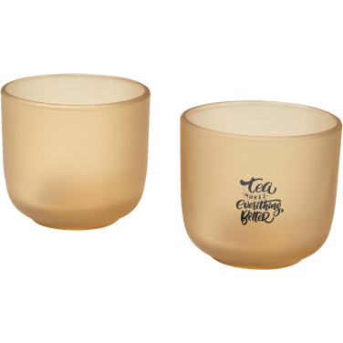 Logo trade promotional items image of: Male 200 ml glass cups - set of 2