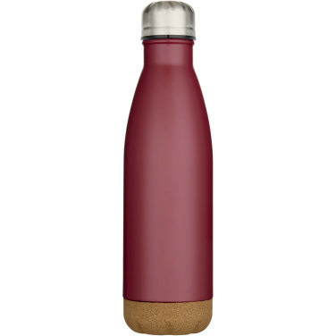 Logotrade promotional giveaways photo of: Cove 500 ml double wall vacuum insulated stainless steel water bottle with cork details