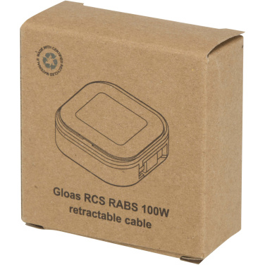 Logotrade advertising product picture of: Gloas 5-in-1 recycled retractable data sync and 100W fast charge cable with smartphone tool kit