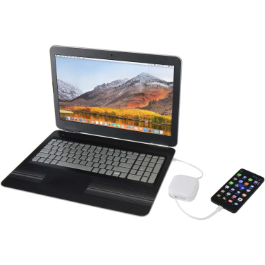 Logotrade business gift image of: Gloas 5-in-1 recycled retractable data sync and 100W fast charge cable with smartphone tool kit