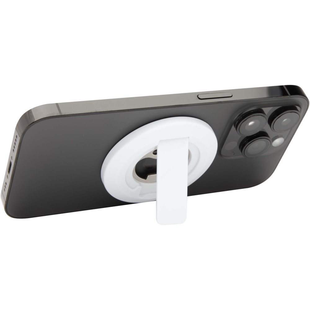Logo trade promotional products picture of: Ain recycled plastic magnetic phone stand with bottle opener