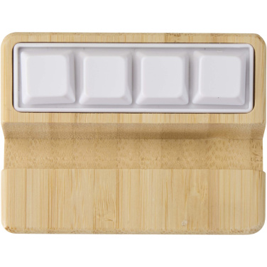 Logotrade promotional gifts photo of: Algol recycled plastic phone stand and fidget toy with bamboo details