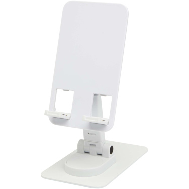 Logo trade promotional product photo of: Alhena recycled plastic foldeable phone holder with metal desk stand