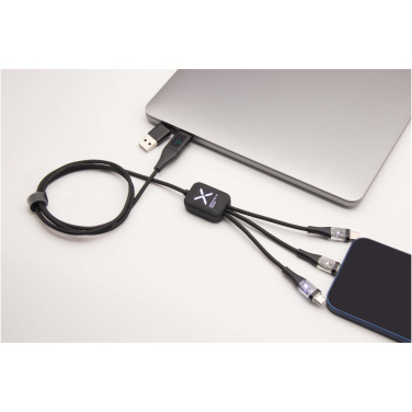 Logotrade promotional item picture of: SCX.design C51 60W 5-in-1 rPET fast charging cable with display