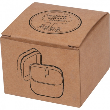 Logo trade business gifts image of: Candle in tin PRAGUE