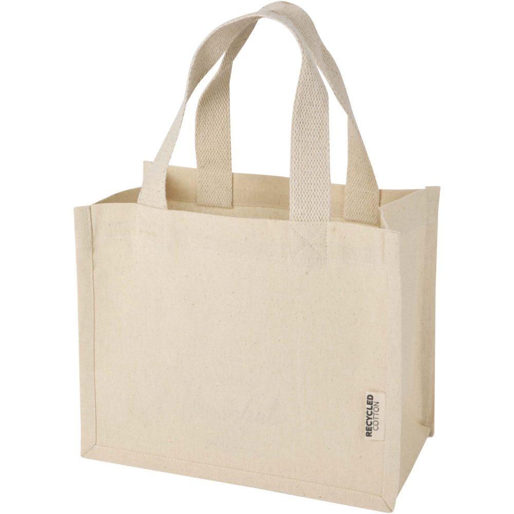Logo trade promotional gift photo of: Odessa 220 g/m² GRS recycled cotton mini gusset tote bag 9L