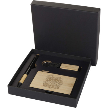 Logotrade promotional gifts photo of: Minka RCS recycled aluminium ballpoint pen, keychain and RFID card holder gift set