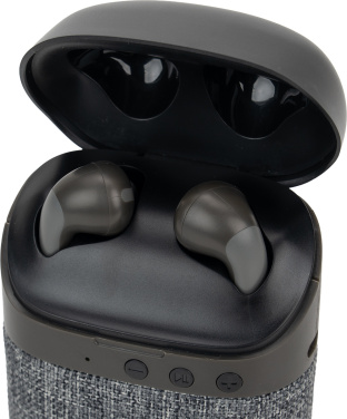 Logo trade advertising products picture of: Bluetooth Speaker HF01 with Built-in Earbuds 2 in 1