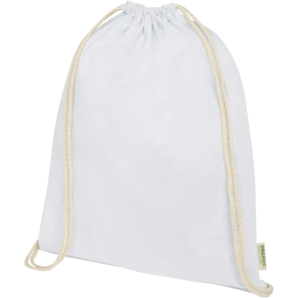 Logotrade promotional items photo of: Odisha 140 g/m² OCS organic drawstring bag 5L