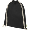 Odisha 140 g/m² OCS organic drawstring bag 5L, Black