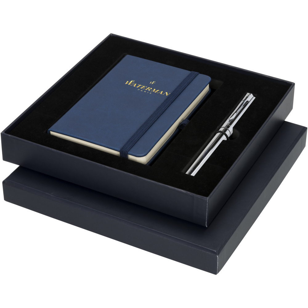 Logo trade promotional gift photo of: Waterman gift box with A6 notebook