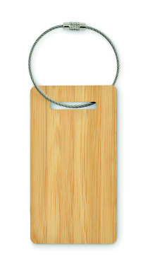 Logotrade business gift image of: Bamboo luggage tag