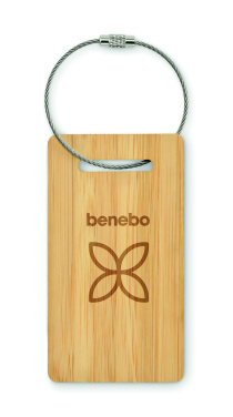 Logotrade advertising product image of: Bamboo luggage tag