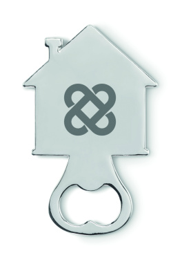 Logo trade business gifts image of: House shape bottle opener