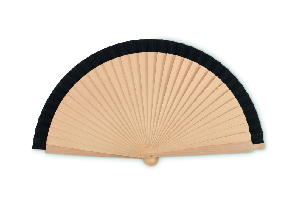 Logo trade promotional gifts picture of: Wooden hand fan