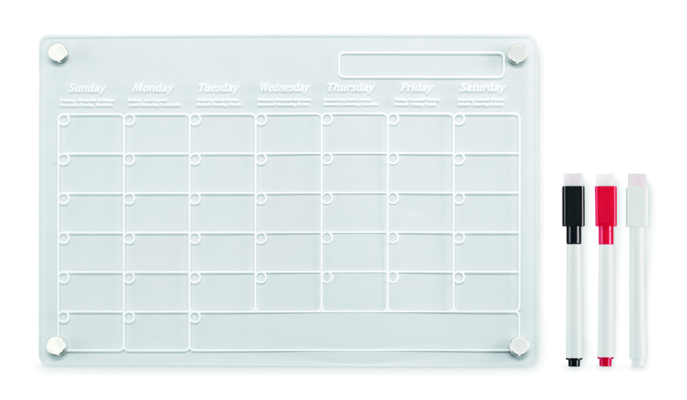 Logo trade business gifts image of: Magnetic acrylic planner