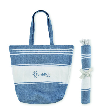 Logo trade business gift photo of: Beach bag with hammam towel
