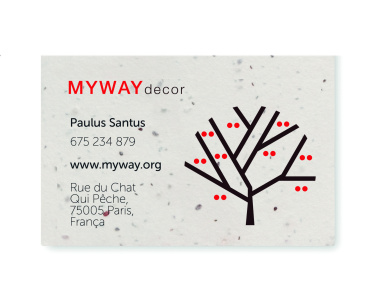 Logo trade advertising products image of: Wildflower seed business card.