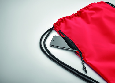 Logotrade promotional gift picture of: Large drawstring bag 300D RPET