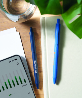 Logo trade promotional products image of: Wheat Straw/ABS push type pen