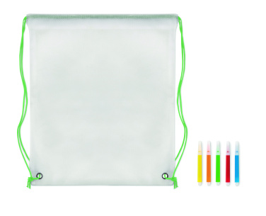 Logo trade promotional merchandise photo of: Non woven kids bag with pens