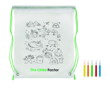 Logotrade promotional item picture of: Non woven kids bag with pens