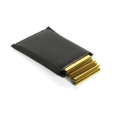 Logo trade promotional gift photo of: Solra emergency blanket in RCS recycled RPET pouch