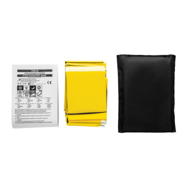 Logo trade promotional products picture of: Solra emergency blanket in RCS recycled RPET pouch