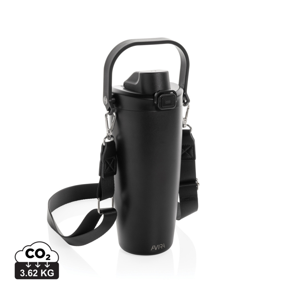 Logotrade promotional gift image of: Avira Ayala RCS re-steel duosip lockable crossbody tumbler