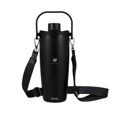 Logo trade business gifts image of: Avira Ayala RCS re-steel duosip lockable crossbody tumbler