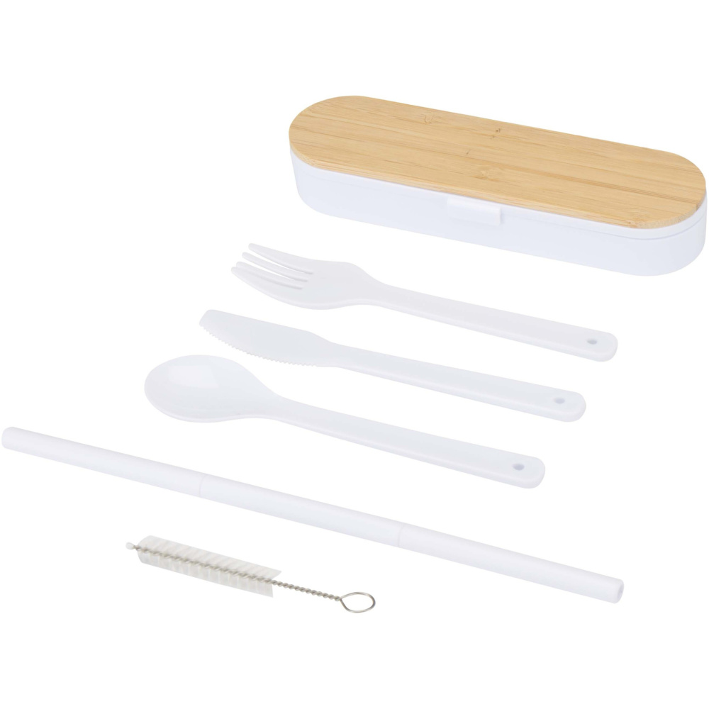 Logotrade promotional merchandise photo of: Runa cutlery set with bamboo lid