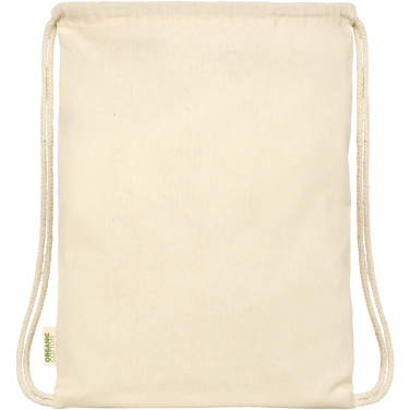 Logotrade promotional giveaway picture of: Odisha 100 g/m² OCS organic drawstring bag 5L
