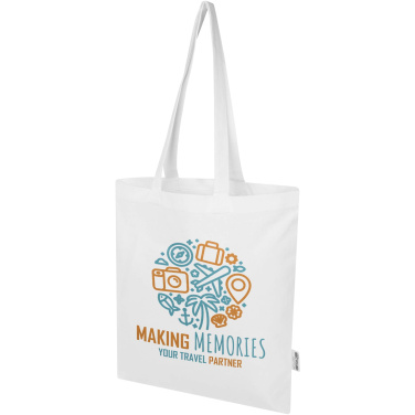 Logo trade promotional products image of: Peru Blend 180 g/m² GRS recycled cotton tote bag 7L