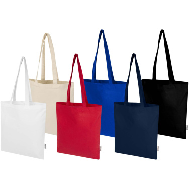 Logo trade promotional merchandise photo of: Peru Blend 180 g/m² GRS recycled cotton tote bag 7L