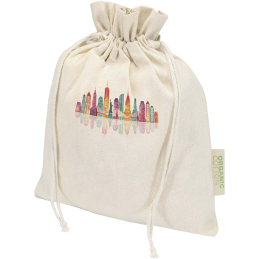 Logo trade promotional gifts image of: Odisha 140 g/m² OCS organic gift bag - 30 x 25 cm