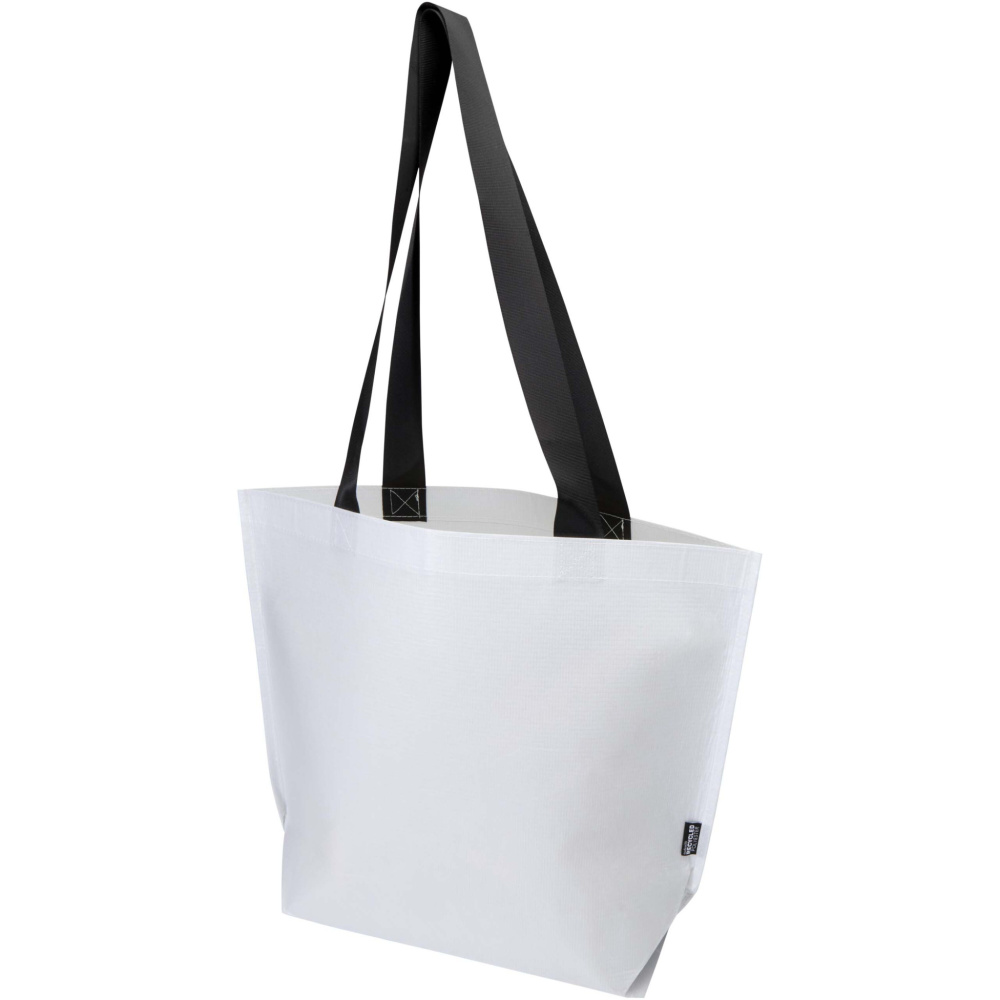 Logo trade promotional giveaway photo of: Duo GRS recycled double-laminated tote bag 18L