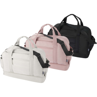 Logo trade promotional gift photo of: Puffer GRS recycled duffel bag with insulated bottom 30L