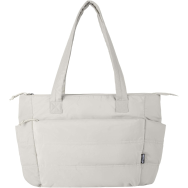 Logo trade promotional merchandise image of: Puffer 15.6" GRS recycled laptop tote bag 18L